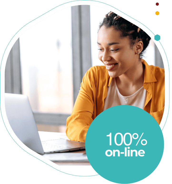 100% online